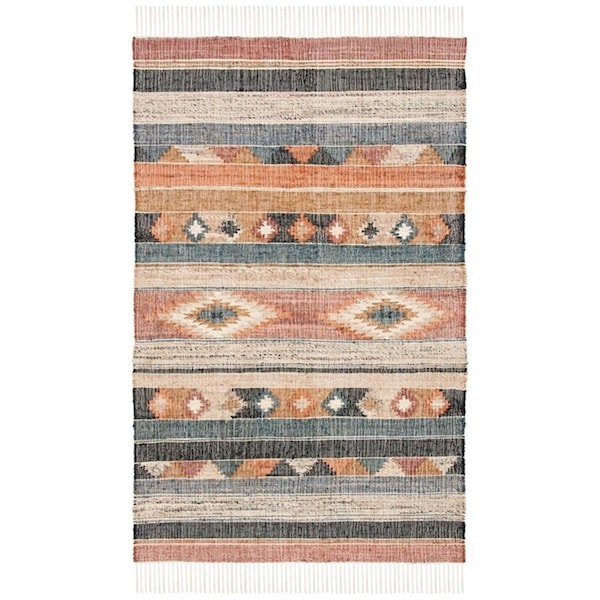 Safavieh 8 x 10 ft. Kilim 177M Flat Weave Rectangle Area Rug Blue & Rust KLM177M-8 - main